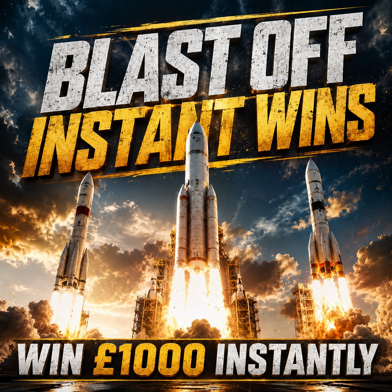 Blast Off Instant Wins!! 7,935 CASH PRIZES!! £500 JACKPOT