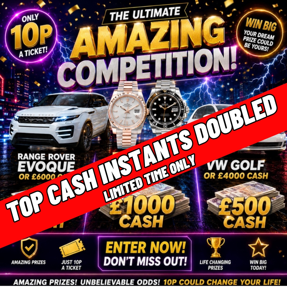 £50,000 SCRATCH & WIN!! 20,946 CASH & PRIZES!! £2000 JACKPOT