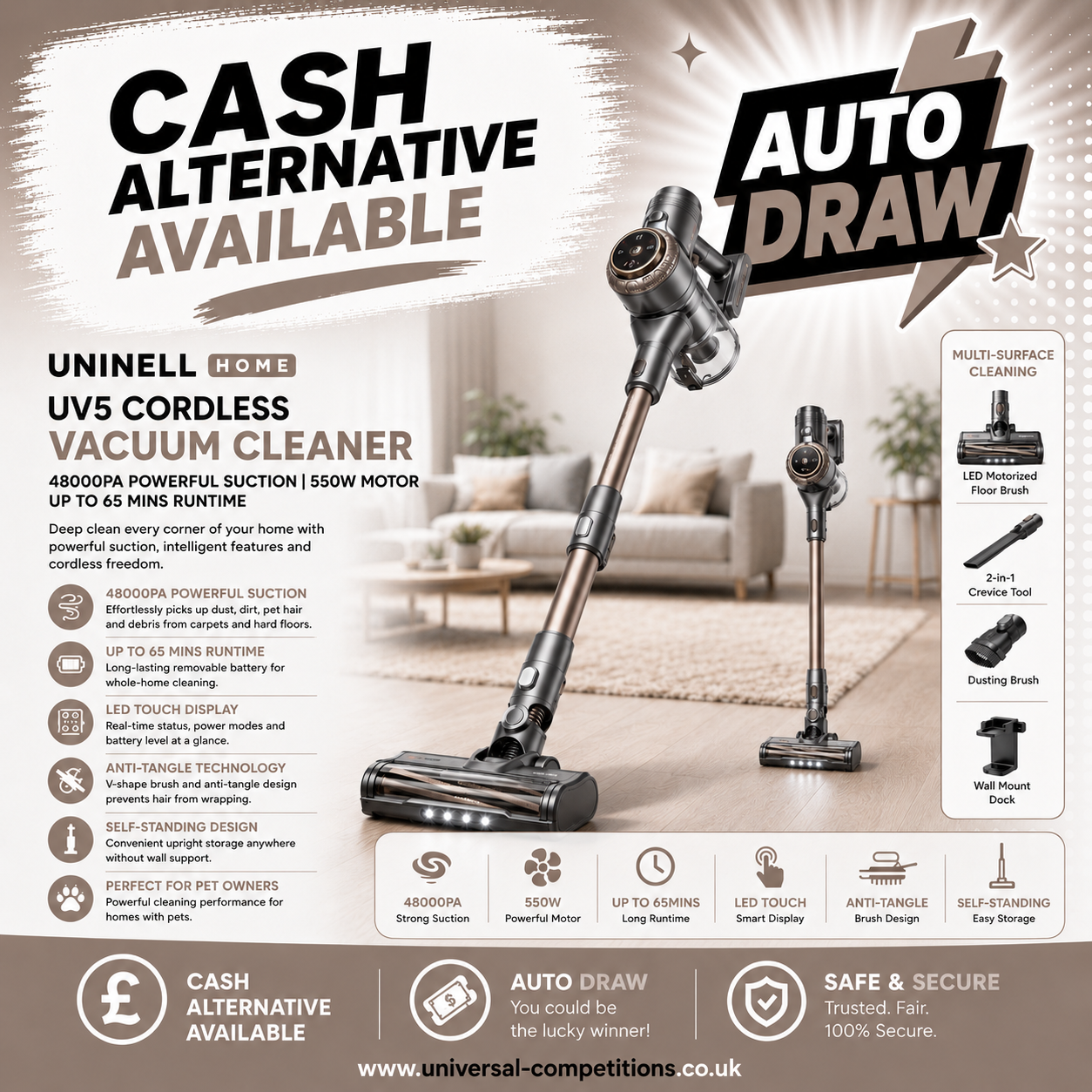 Cordless Vacuum Cleaner or Cash!! Only 79 Tickets!! AUTO DRAWN!! 23/07