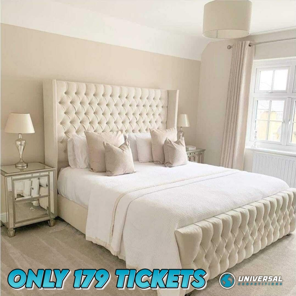 Innovative Luxury Chesterfield Winged Bed Frame or £225 Cash!! Only 179 Tickets!! 17/08