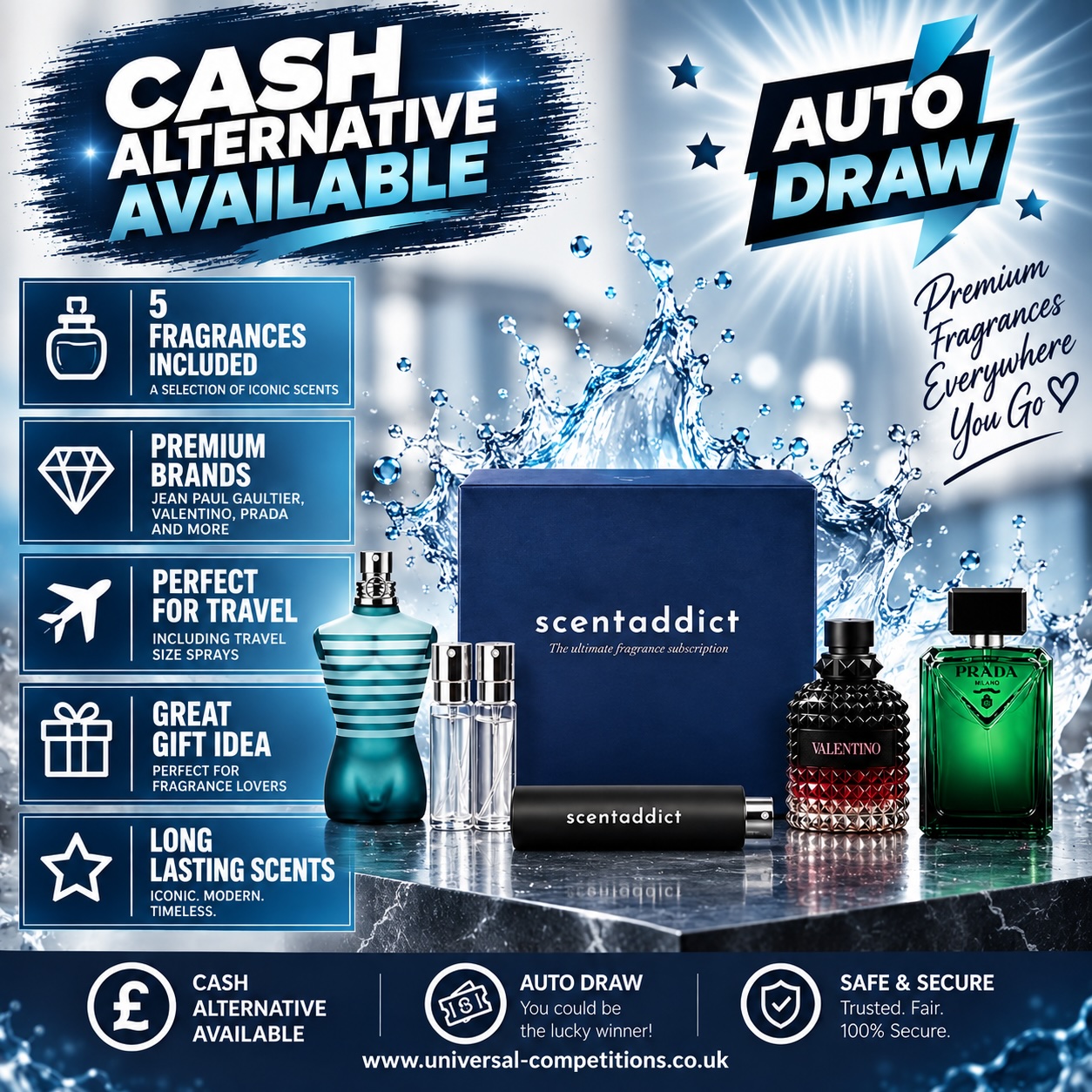 Mens Aftershave Bundle or Cash!! Only 55 Tickets!! AUTO DRAWN!! 15/10