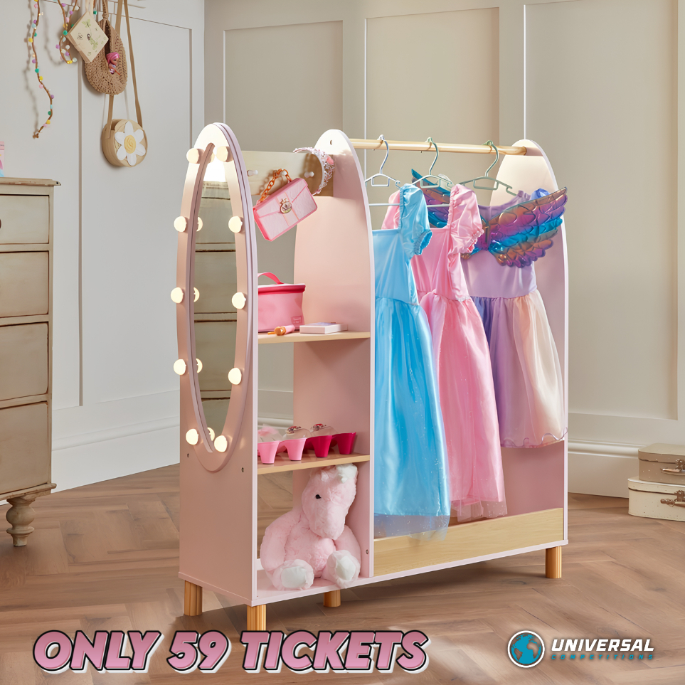 Dress-Up Rack with Light-Up Mirror or Cash!! Only 59 Tickets!! AUTO DRAWN!! 29/10