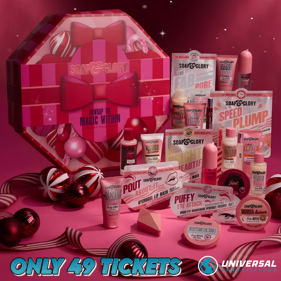 Soap & Glory Unwrap The Magic Within 24 Piece Advent Calendar or Cash!! Only 49 Tickets!! AUTO DRAWN!! 29/10